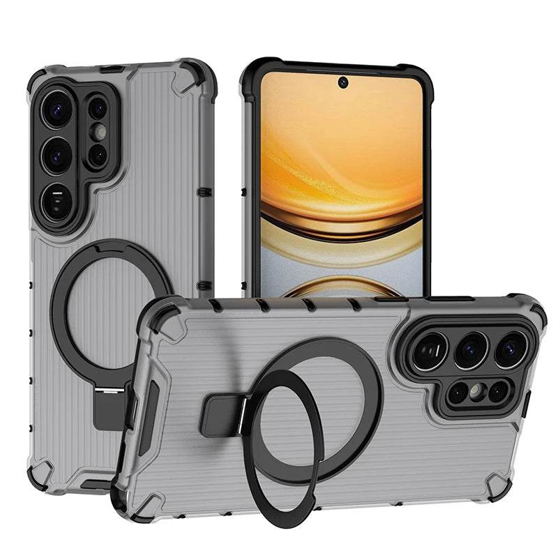 Stripe Pattern Magnetic Stand Case for Samsung Galaxy S26 Series