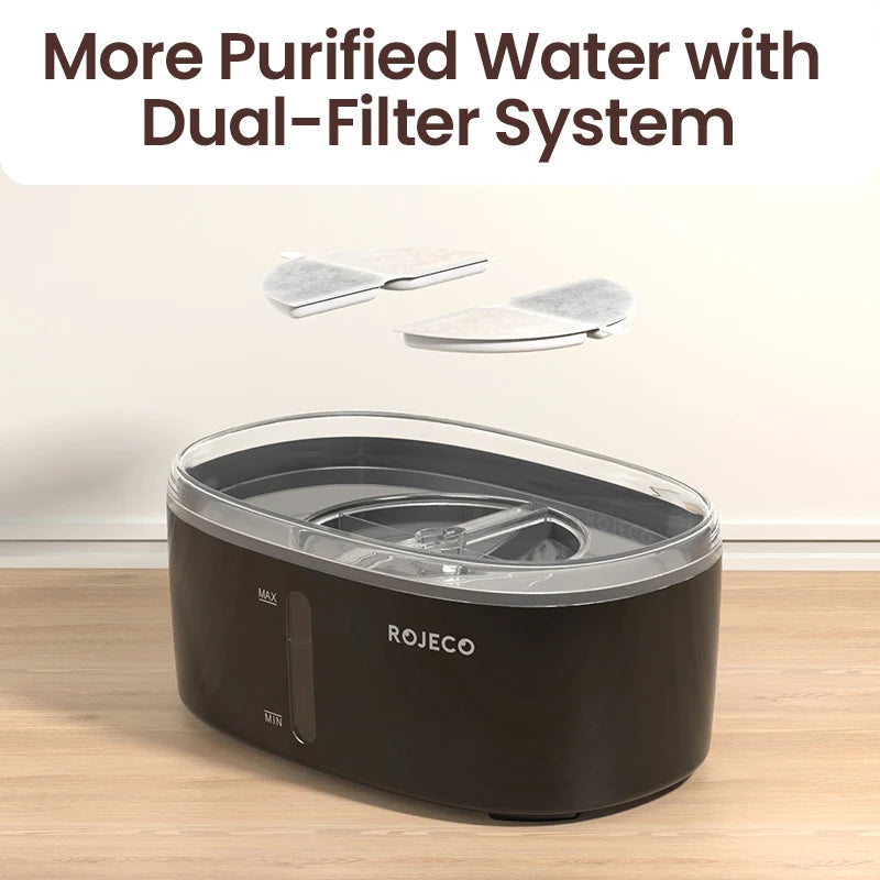 ROJECO 4-Layer Filtration Cat Water Fountain