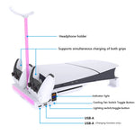 PlayStation 5 Slim Dual Controller Charging Stand with Cooling Fan