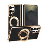Lychee Pattern PU Leather Magnetic Case for Samsung Galaxy S26 Series