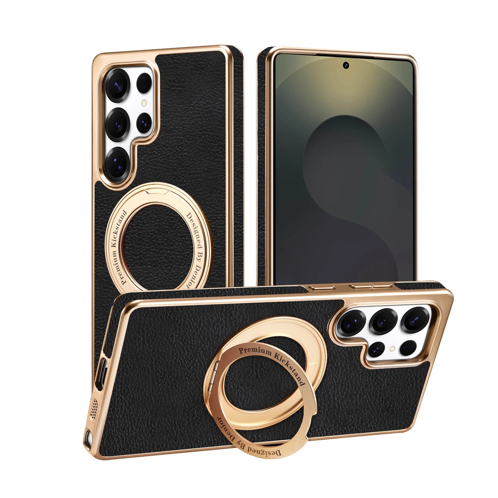 Lychee Pattern PU Leather Magnetic Case for Samsung Galaxy S26 Series