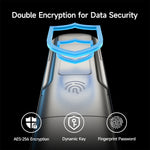 High-Speed USB 3.2 Gen 2 Flash Drive with Fingerprint & AES256 Security