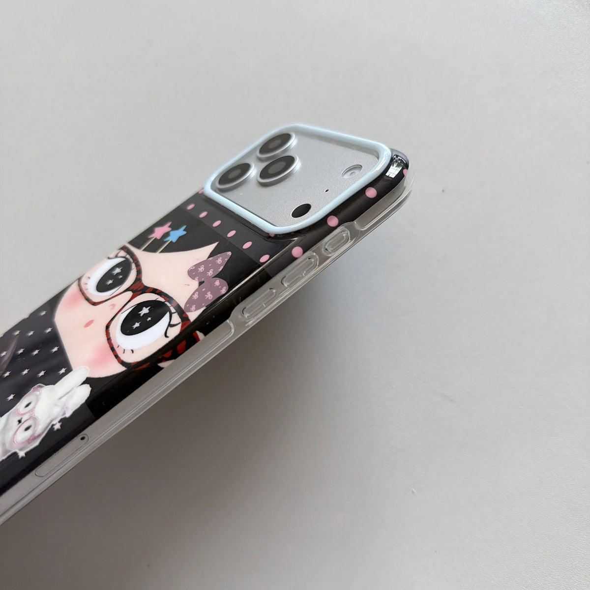 Glossy Hard Case with Raised Camera Protective Ring for iPhone 17 Series
