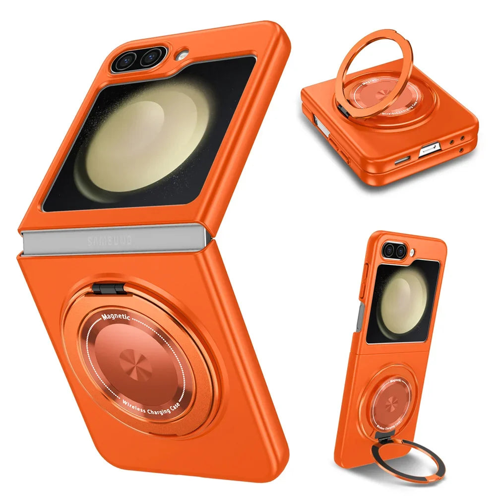 Samsung Galaxy Z Flip 6 Magnetic Case with 360° Rotating Stand