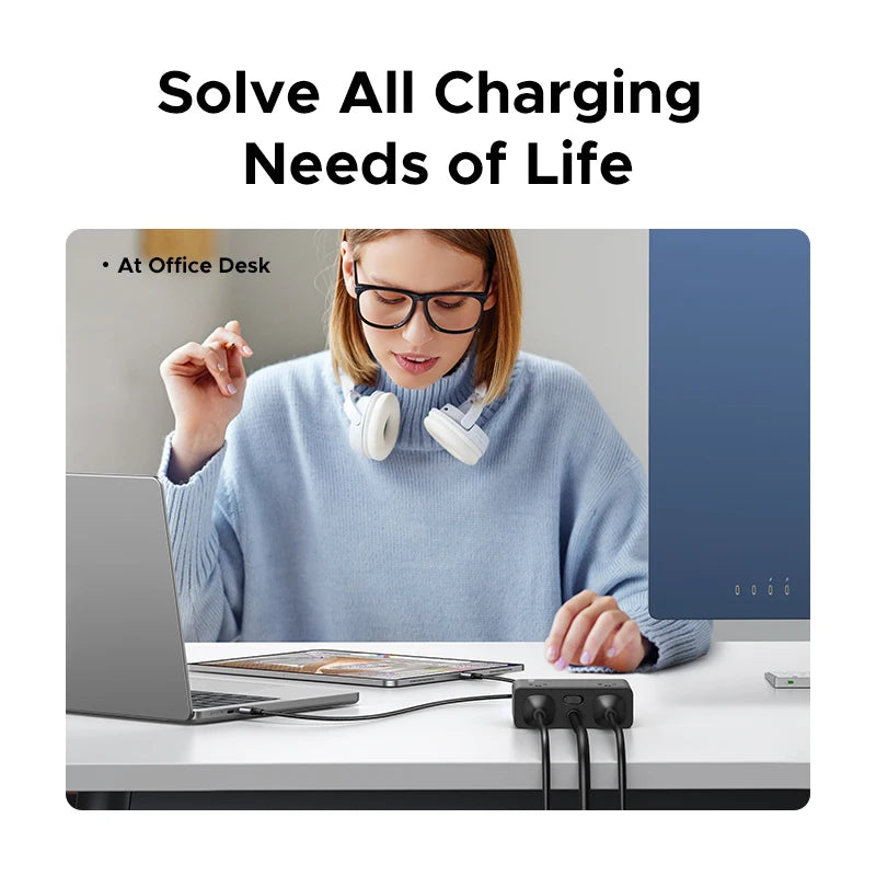 UGREEN 8-in-1 Power Strip With 4 AC Outlets and USB Charging