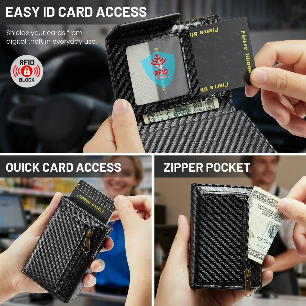 Magnetic Pop-Up Card Wallet With RFID Blocking