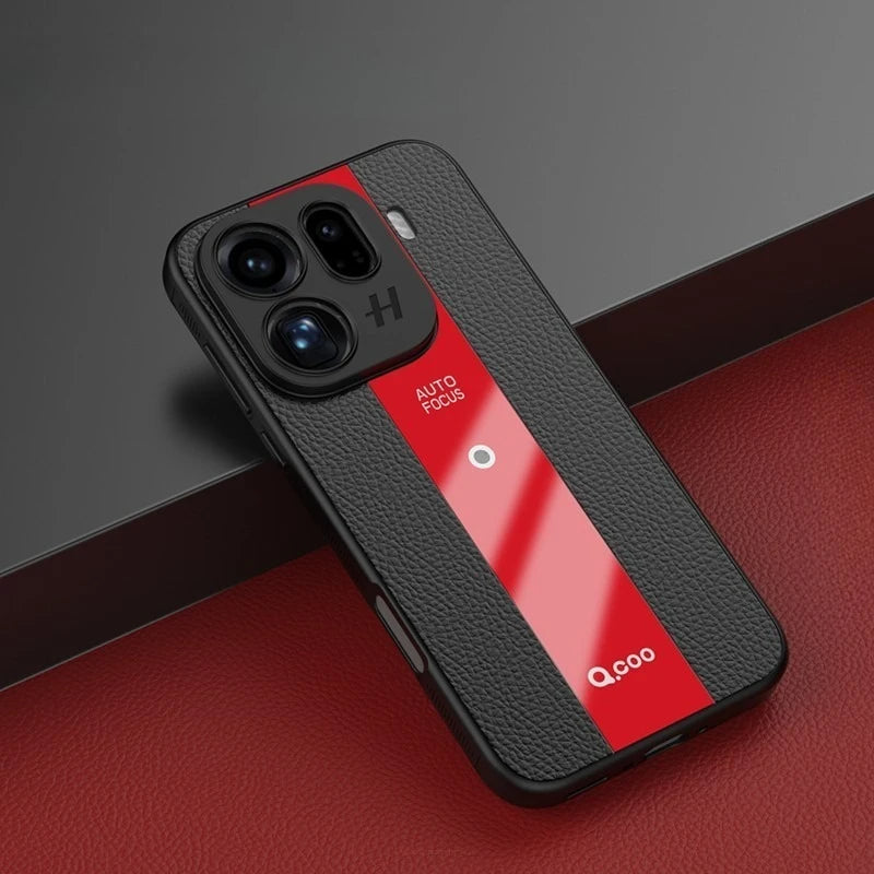 Luxury Litchi Leather Magnetic Case for OPPO Find X9 / X9 Pro