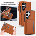 Crossbody Magnetic Leather Wallet Case for Samsung Galaxy S25 Series