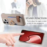 Shockproof Leather Wallet Case with Card Holder for iPhone 15 Series