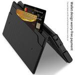 Samsung Galaxy S24 Ultra Leather Flip Case with Card Clip & Kickstand