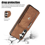 Crossbody Card Slot Wallet Leather Case for Samsung Galaxy S24 Series