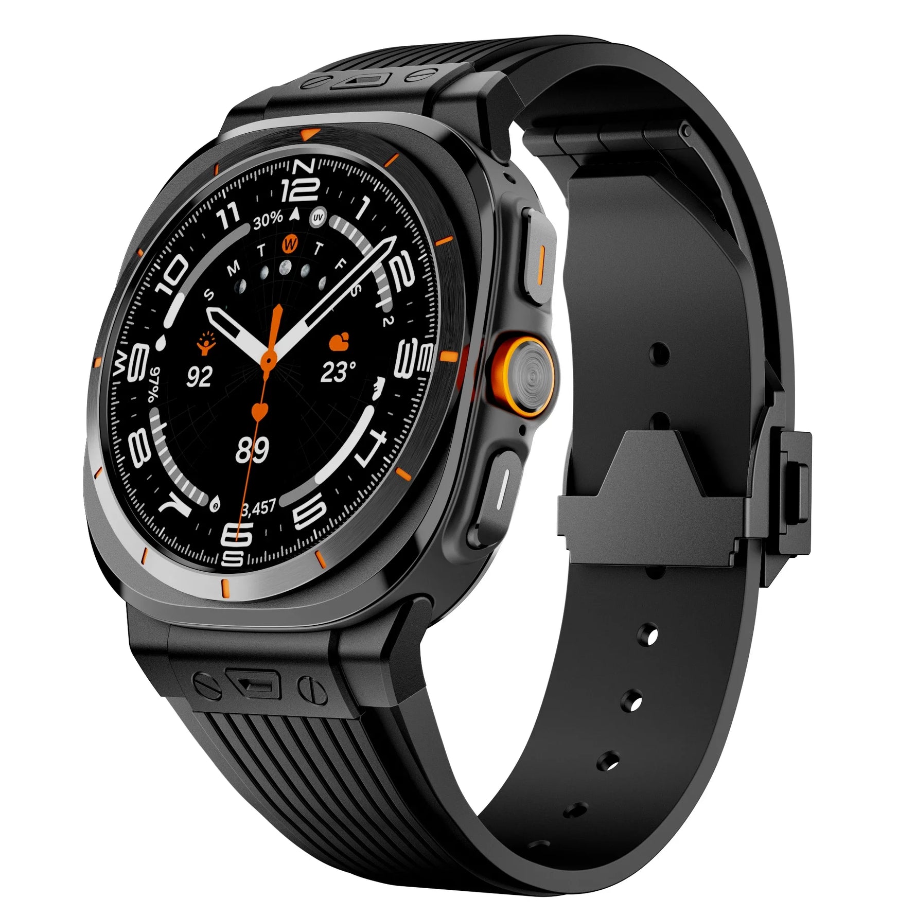 Hybrid Stainless Steel and Silicone Band for Samsung Galaxy Watch Ultra and Samsung Galaxy Watch Ultra (2025)