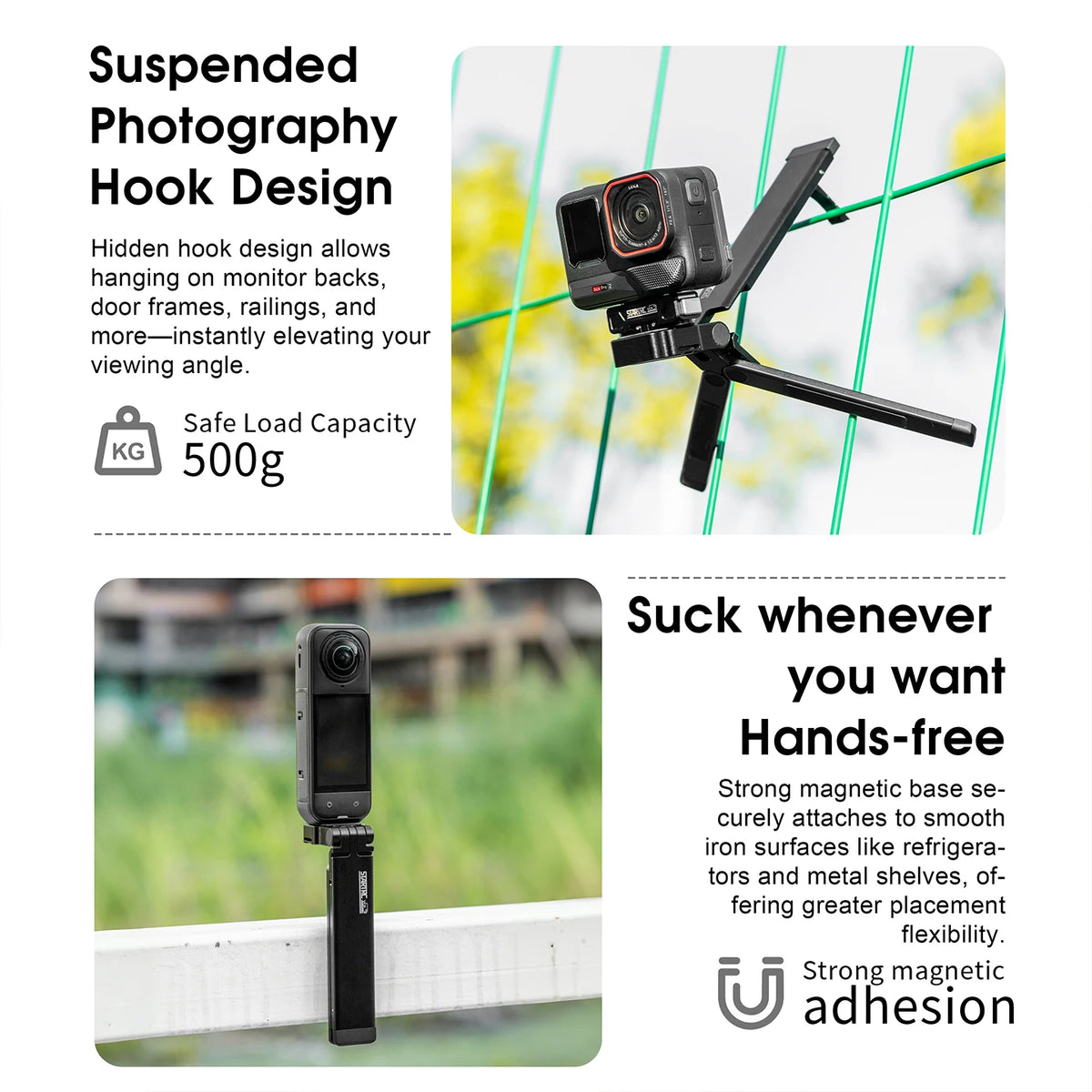 Magnetic Folding Tripod, 500g Load Capacity