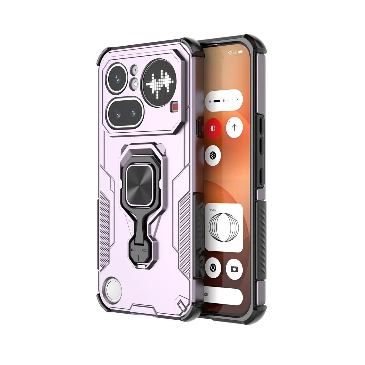 Metal Ring Kickstand Shockproof Case For Nothing Phone 4A