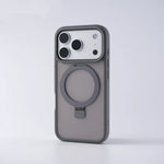 Frosted Matte Shockproof MagSafe Case with Metal Kickstand for iPhone 17 Series