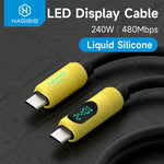 Hagibis 240W PD Fast Charging USB-C Cable with LED Display