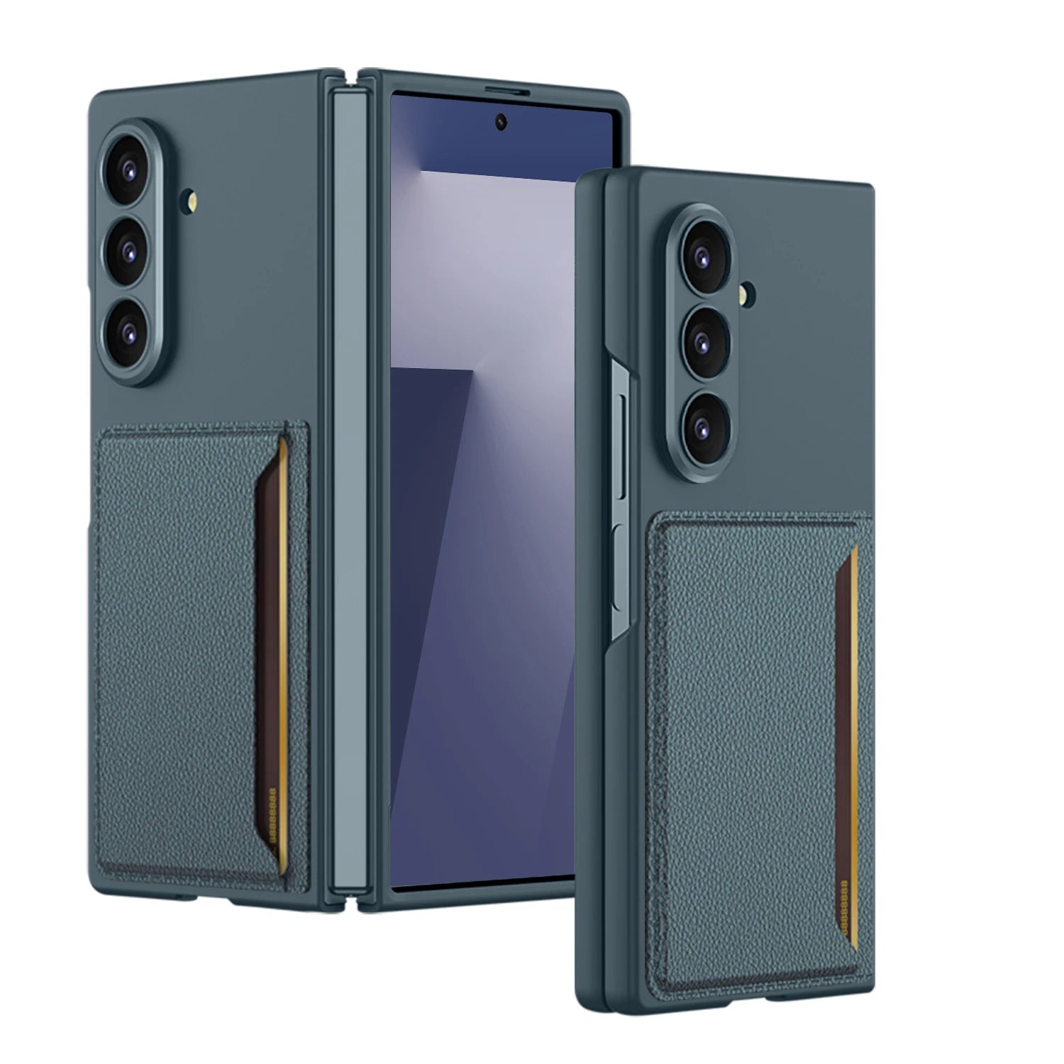 Slim Matte Ultra-Thin PC Leather Wallet Case for Samsung Galaxy Z Fold 6