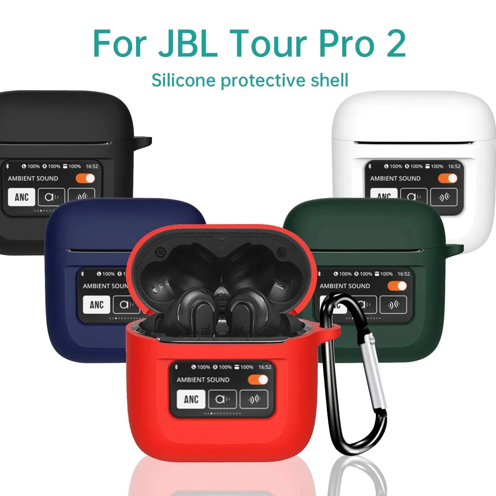 Soft Silicone Charging & Storage Case for JBL Tour Pro 2