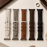 Quilted Leather Silicone Watch Strap with Pin Buckle Clasp for Samsung Galaxy Watch 9
