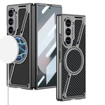 Premium Electroplated Leather Magnetic Case for Samsung Galaxy Z Fold 6