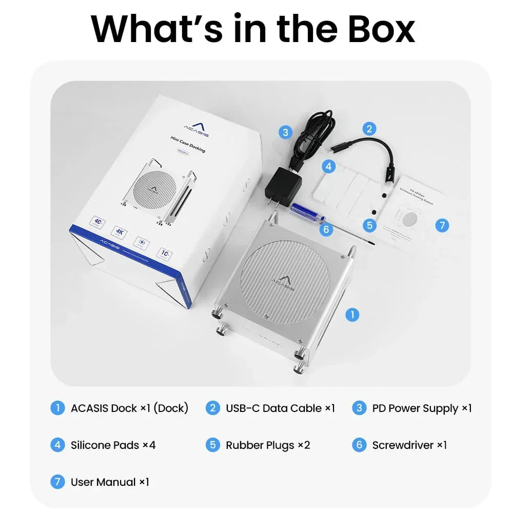 Acasis 8-Port USB-C Docking Station with Dual NVMe Enclosures