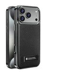 iPhone 17 Series Protective Leather Case with Electroplated Lens Guard
