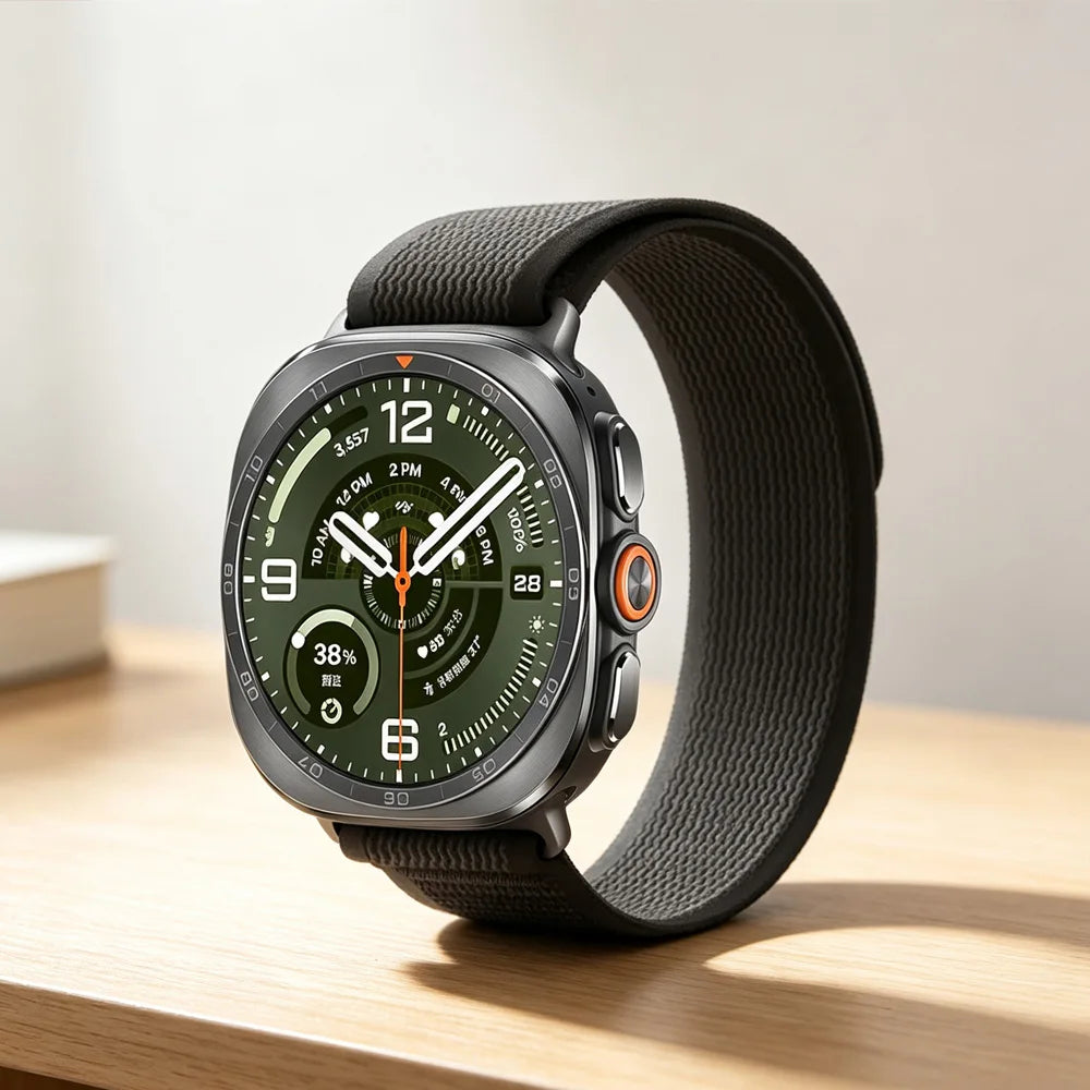 Ribbed Nylon No-Gap Watch Strap for Samsung Galaxy Watch Ultra 2