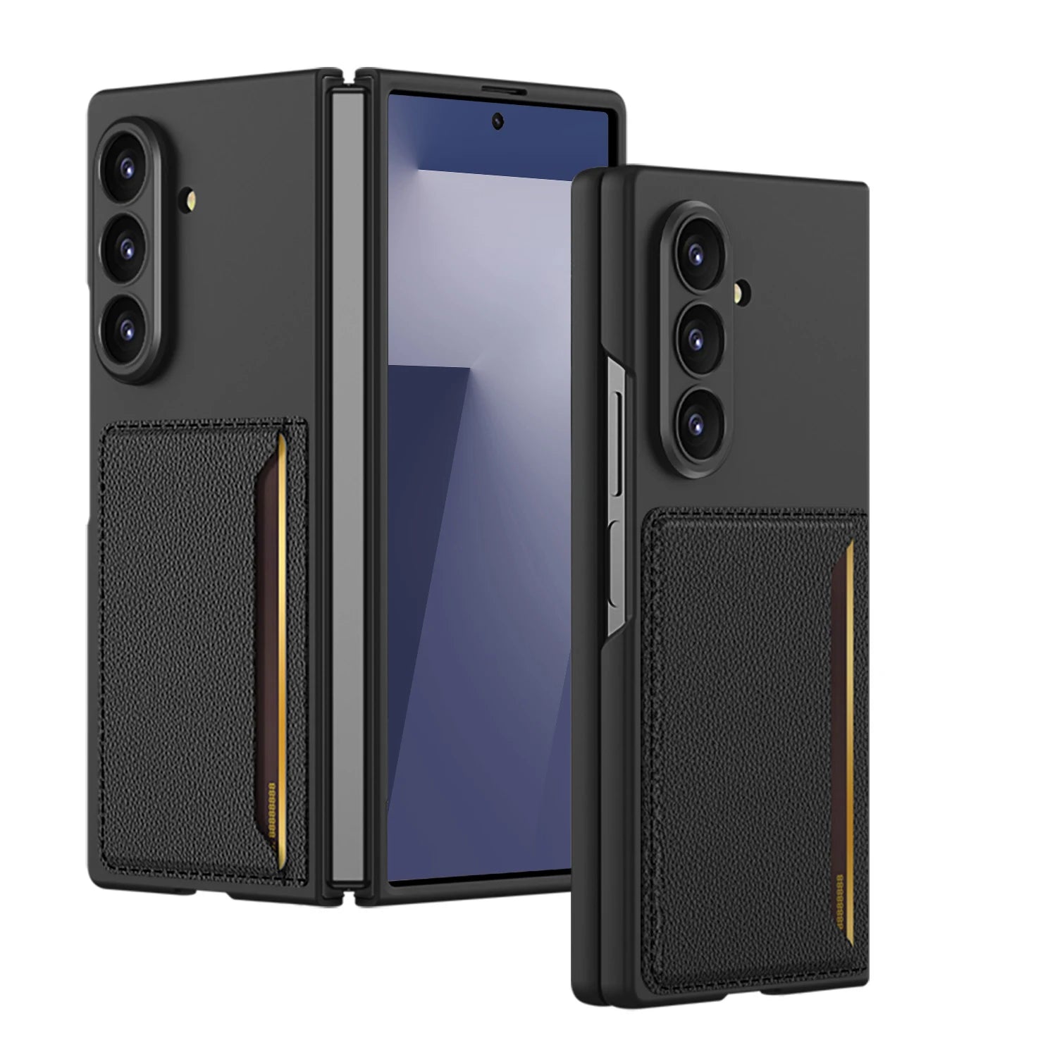 Slim Matte Ultra-Thin PC Leather Wallet Case for Samsung Galaxy Z Fold 6