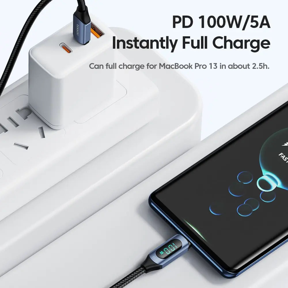 Toocki 100W USB-C Cable With OLED Power Display