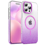 Glitter Laser Gradient Clear Matte MagSafe Case for iPhone 15 Series