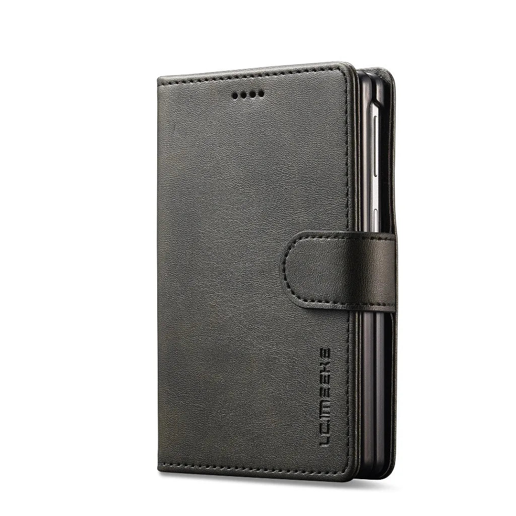 Hand-Stitched Leather Wallet Case with Kickstand for Samsung Galaxy Z Fold 8