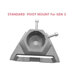 Adjustable 360° Starlink Gen 3 Bracket with Integrated Pipe Adapter Base