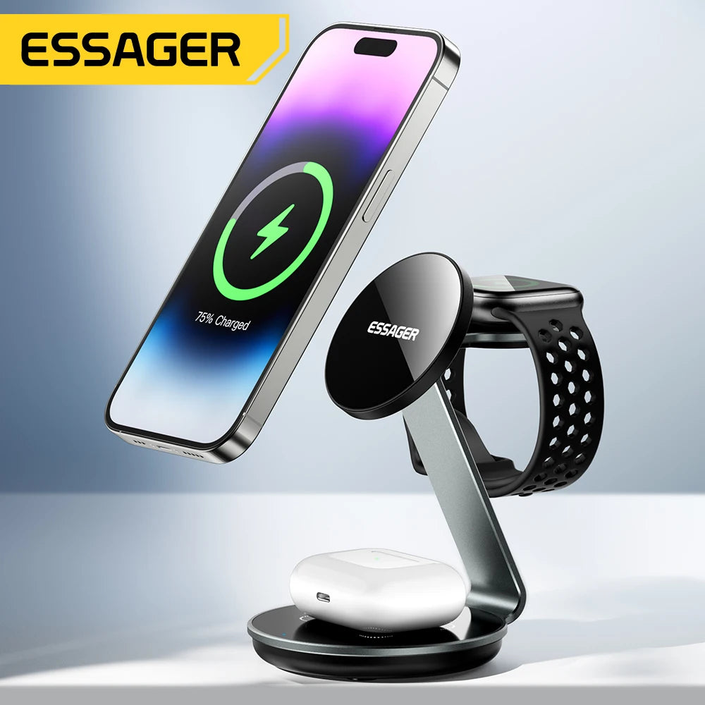 Essager Multi-Device 3-in-1 Wireless Charger Stand