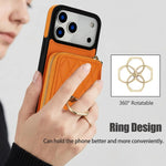 Leather Wallet Phone Case with Adjustable Lanyard for iPhone 17 Series