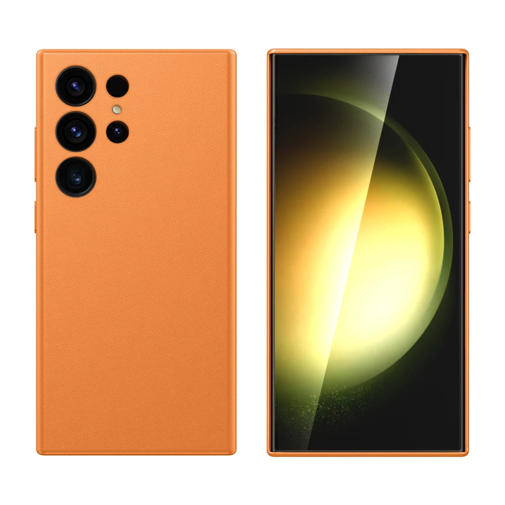 360 Full Protection PU Leather Phone Case for Samsung Galaxy S24 Series