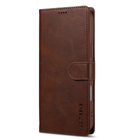 Textured Leather 3-Card Wallet Flip Case with Kickstand for iPhone 17 Series