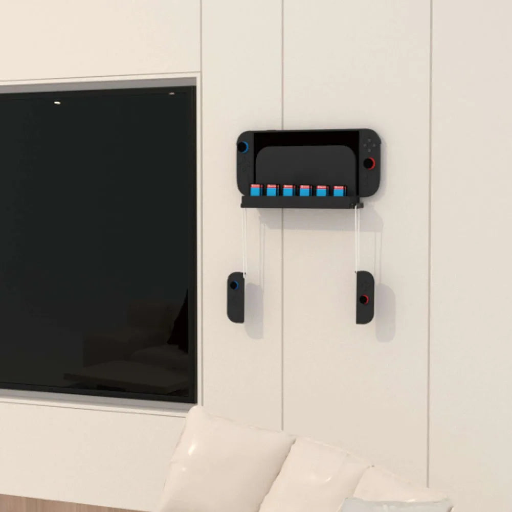 Nintendo Switch 2 Wall Mount Organizer with Game Card Slots and Joy-Con Hanger