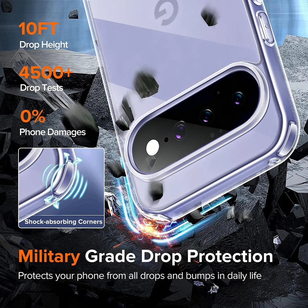 Shockproof Hybrid Clear Case for Google Pixel 10 Series