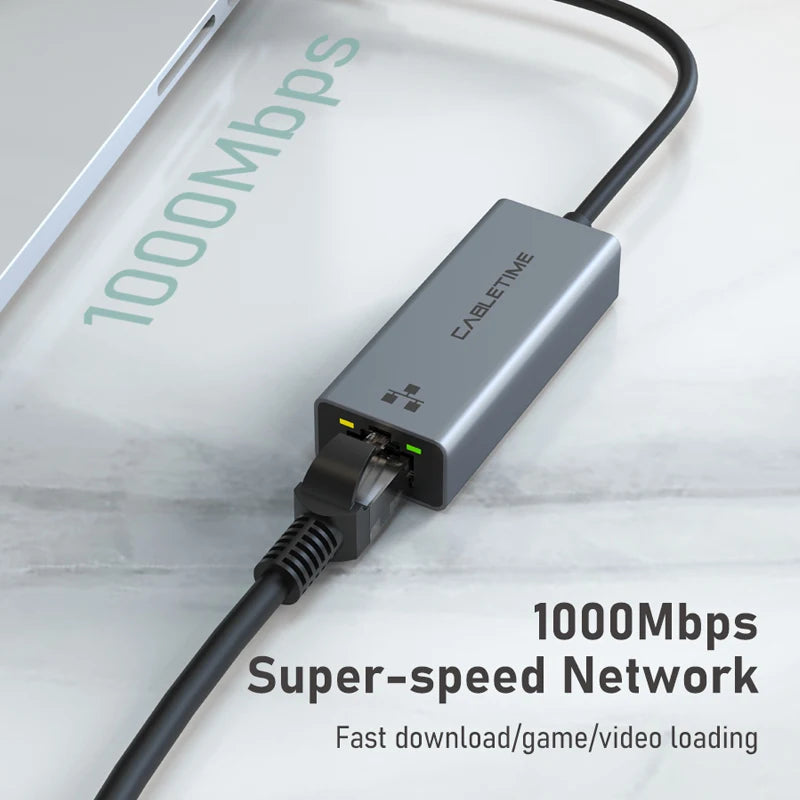 CABLETIME USB RJ45 Ethernet Adapter