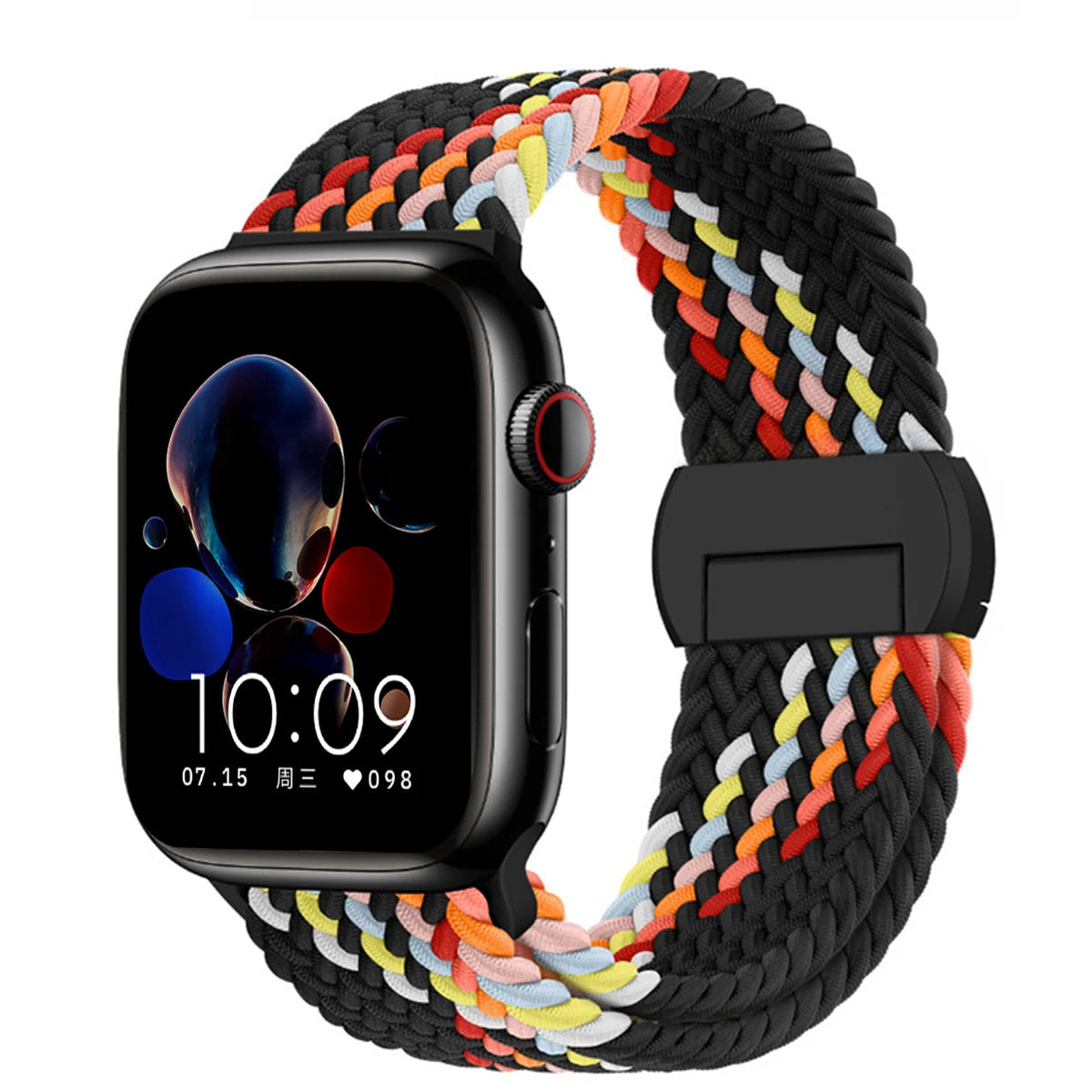 Stretchable Braided Solo Loop with Magnetic Closure for Apple Watch