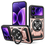 Xiaomi 17 Series Magnetic Armor Case with 360° Rotating Stand Bracket