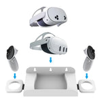 Wall-Mount VR Headset Storage with Controller Holders