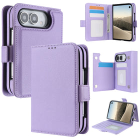 5-Card Flip Wallet Case with Kickstand for iPhone Duo