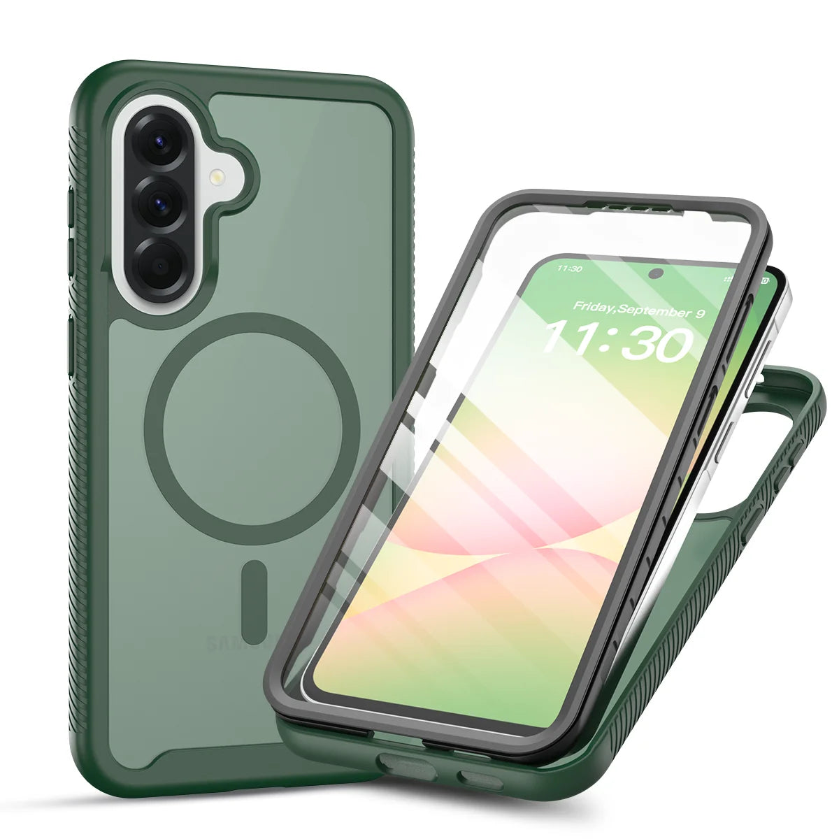 Samsung Galaxy A37 Magnetic Armor Case with PET Screen Guard
