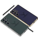 Premium Moose Pattern Leather Case with Soft Edge for Samsung Galaxy S25 Ultra