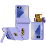 Slim Matte PC Wallet Case with Card Holder for Samsung Galaxy Z Flip 7