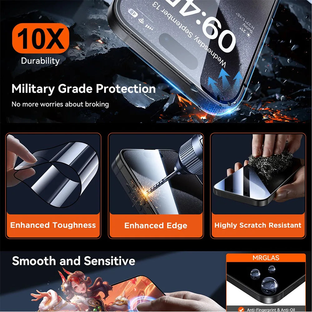 3-Pack Dust-Free Screen Protector with Auto-Removal System for iPhone 18 Series