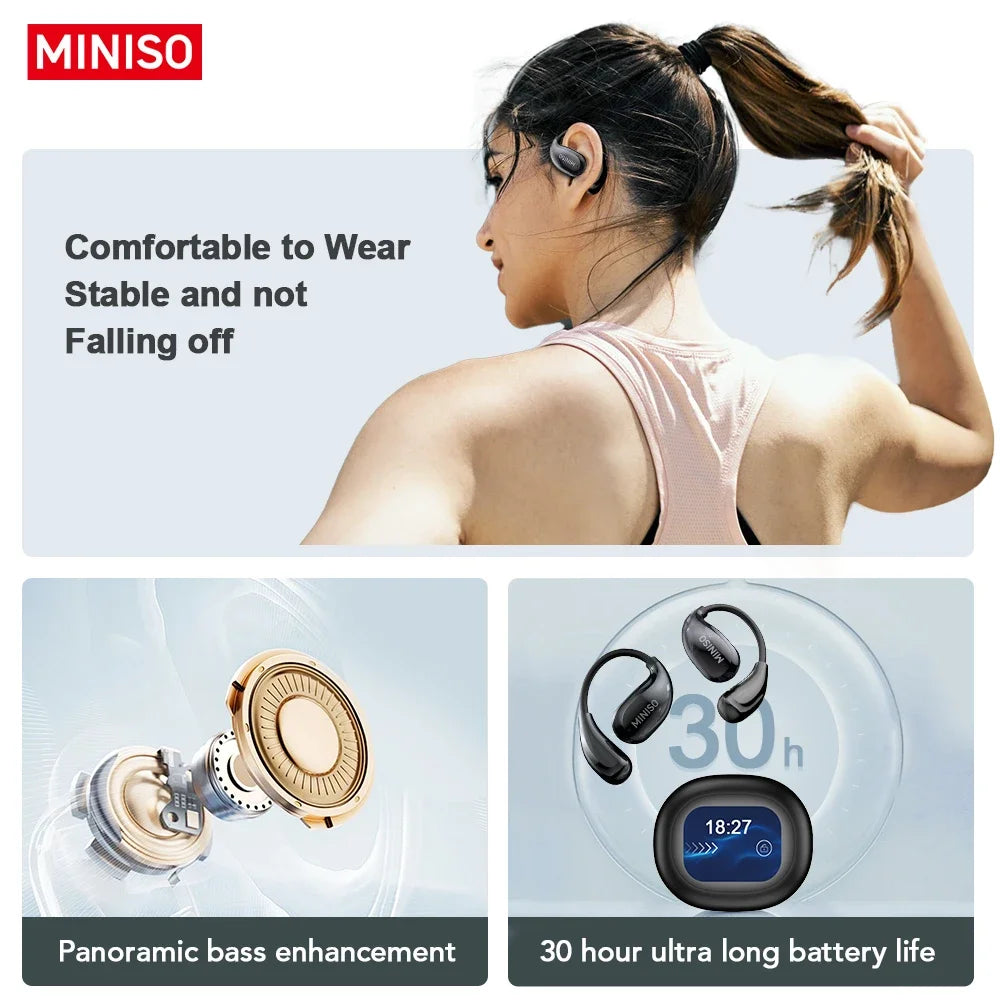 Miniso MS189 Smart AI Translation Earphones with LCD Color Display