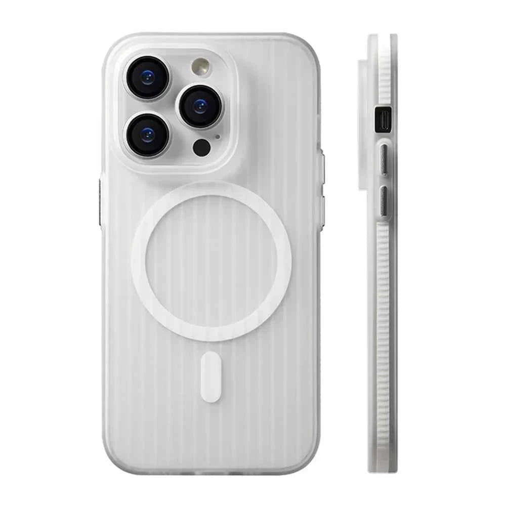 Corrugated Pattern MagSafe Case for iPhone 15 Series