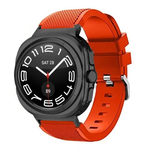Stripe Textured Silicone Wristband for Samsung Galaxy Watch Ultra